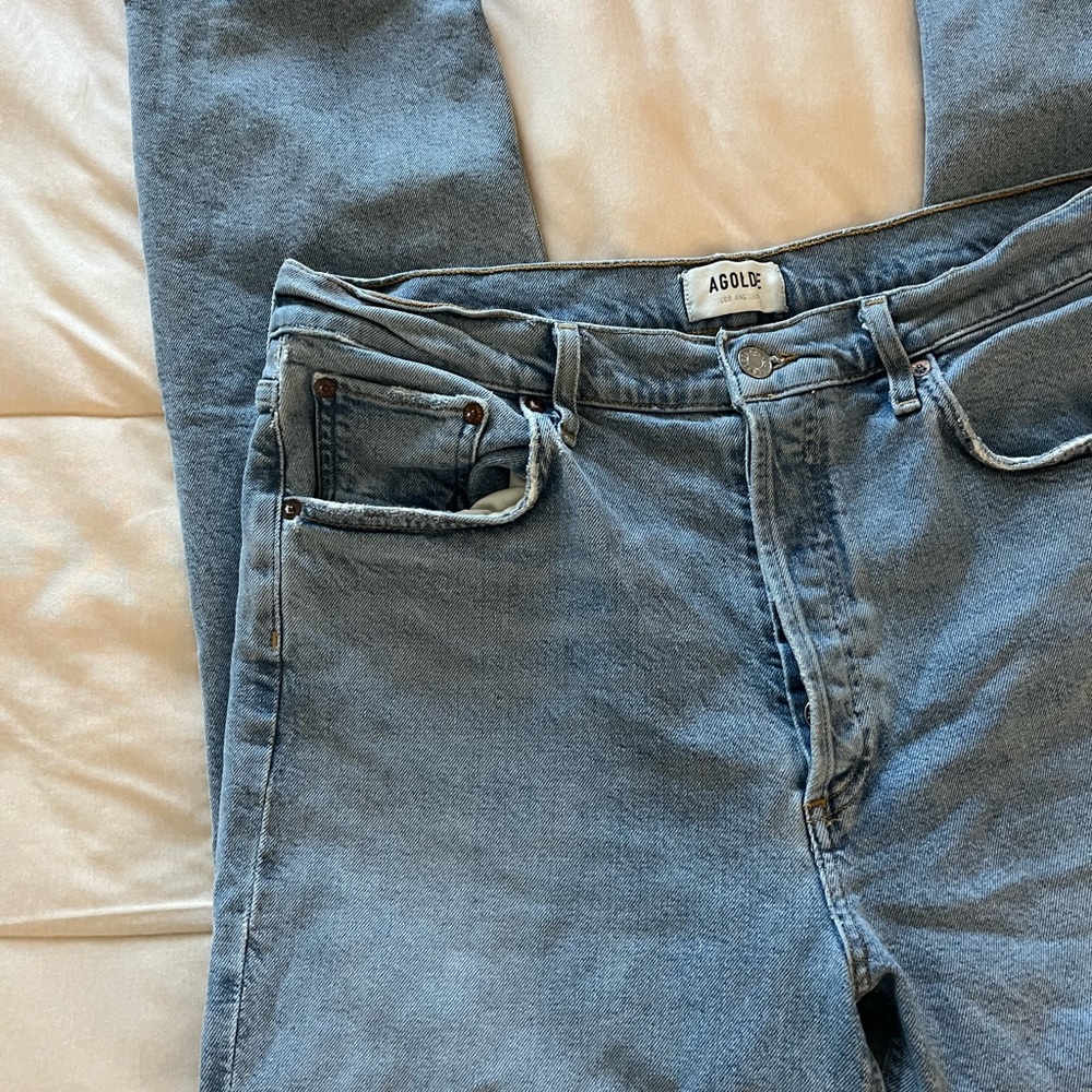 Agolde High Rise Riley Straight Jeans - Picture 7 of 16